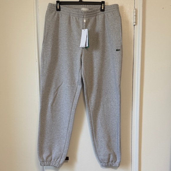 Lacoste Heather Gray Joggers with Logo